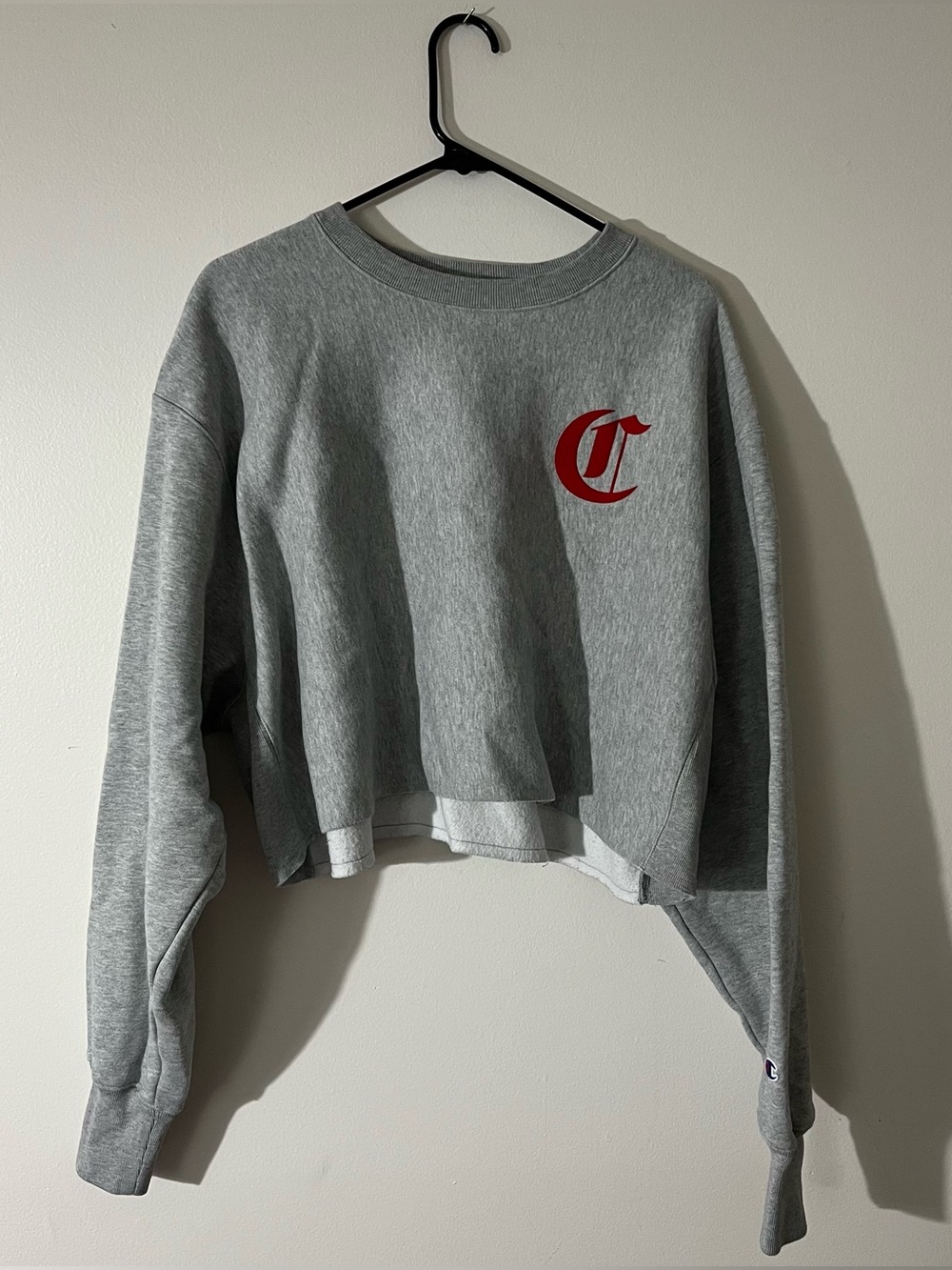 Champion Reverse Weave Women's Cropped Cut-Off Sweatshirt - 2XL Good condition